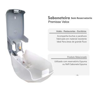 SABONETEIRA VELOX  BRANCA SEM RESERVATORIO – PREMISSE