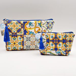 Bolsa Azulejo Azul e Amarelo