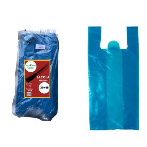 SACOLA RECICLADA AZUL 30X45 COM 3 KG – ECOPLAST
