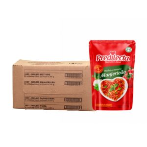 MOLHO DE TOMATE MANJERICAO CAIXA  COM 32X300G – PREDILECTA