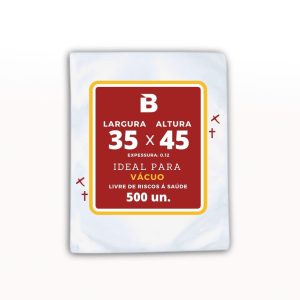 SACO A VACUO 35X45 COM 500 UNIDADES – PLUSVAC