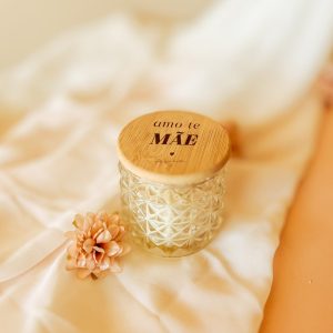 Vela Vidro Detalhado – Amo-te Mãe