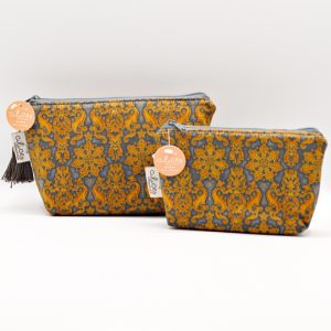 Bolsa Cinzento e Dourado