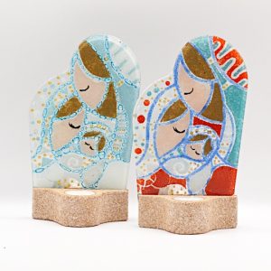 Holy Family in glass with base