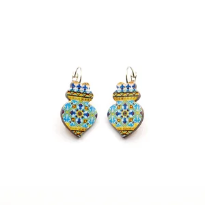 Viana Azulejo heart earrings